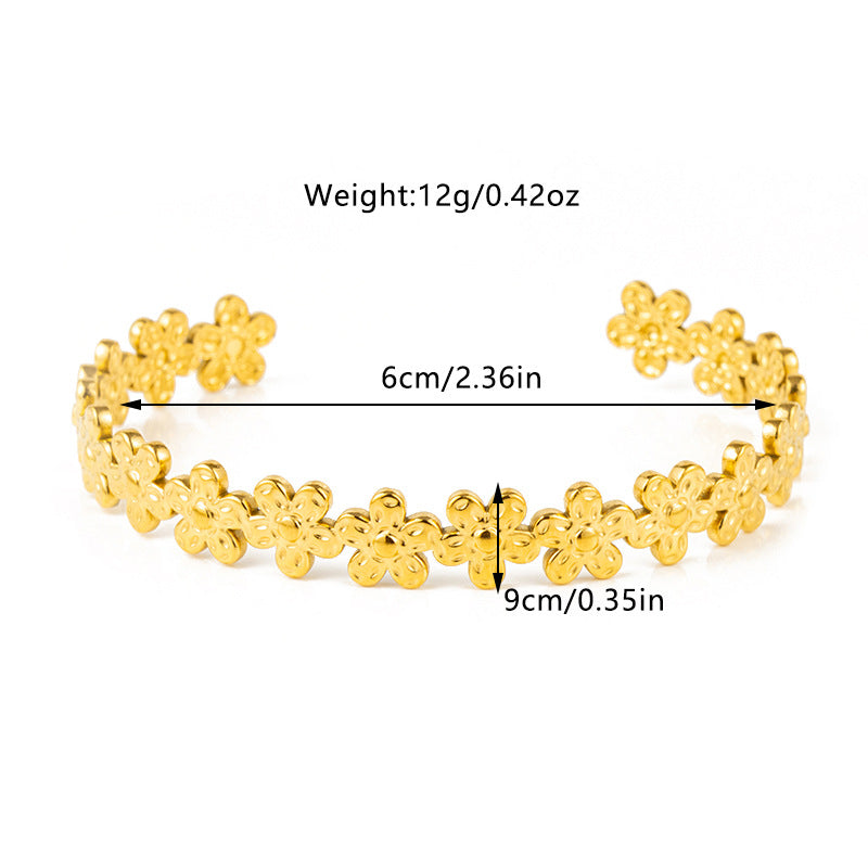 Trendy Textured Flower Stackab - DippedShop Wholesale - #3379
