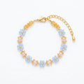Boho Handmade Crystal Beaded Flower Bracelet 6W6JBR470