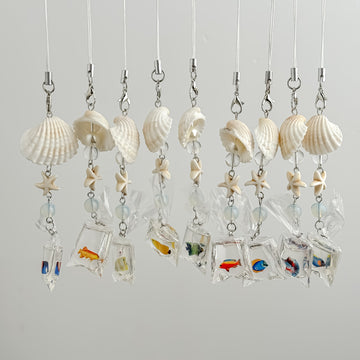 Cute Seashell Fish Keychain Bag Charm DP25C912