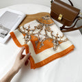 Stylish Geometry Print Square Shape Silk Scarf 6W6NSI187
