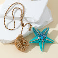Trendy Rhinestones Bead Starfish Pendant Bag Charm 6W10BBC787