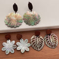 Vintage Hollow Out Leaf Floral Dangle Earrings 6W6JER603