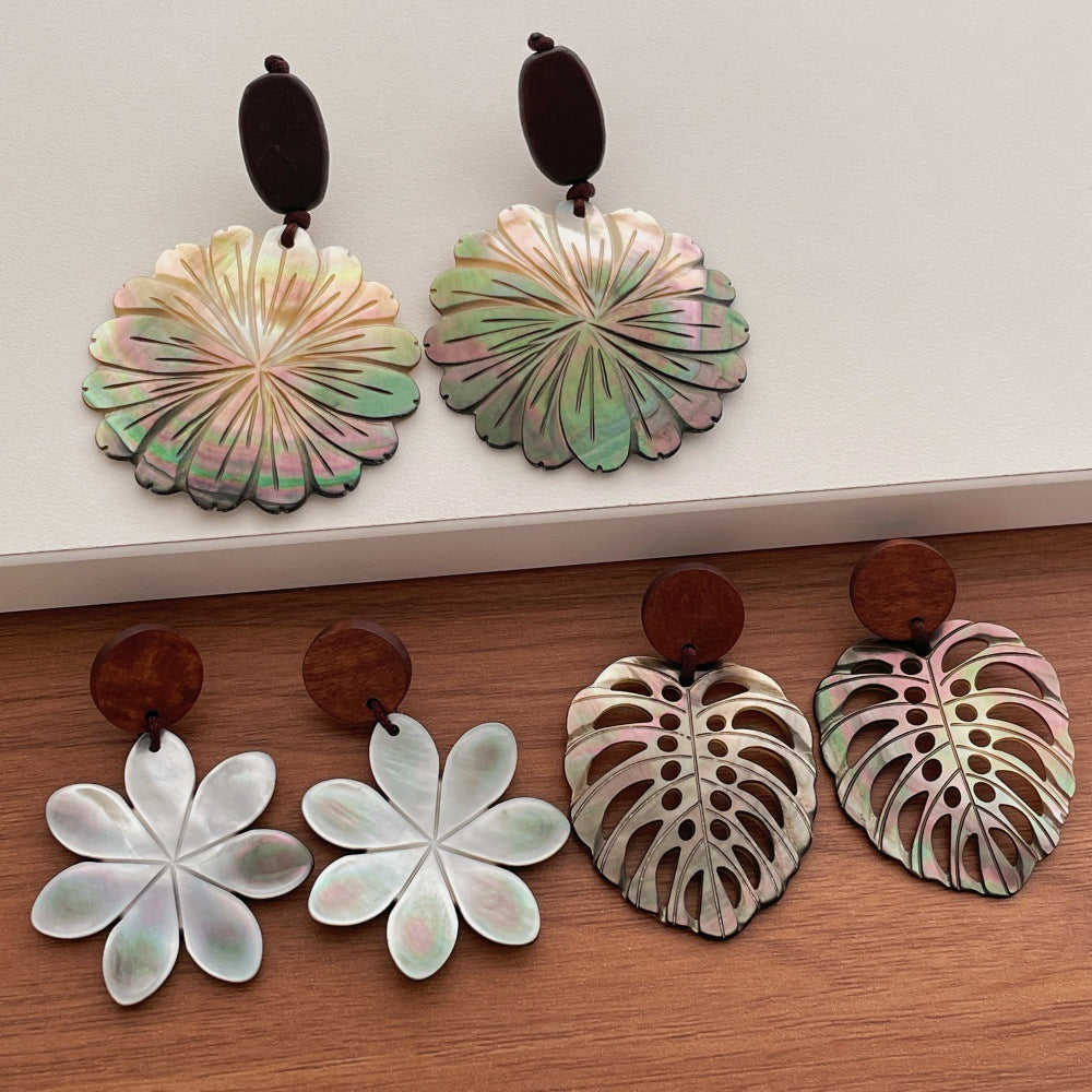 Vintage Hollow Out Leaf Floral Dangle Earrings 6W6JER603