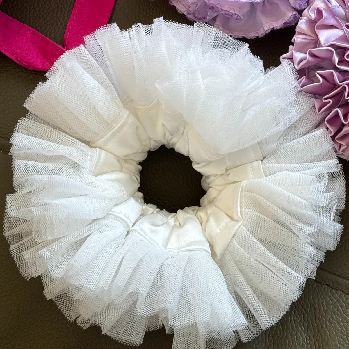Oversized Tulle Lace Mesh Hair Scrunchie 6W6HSR468