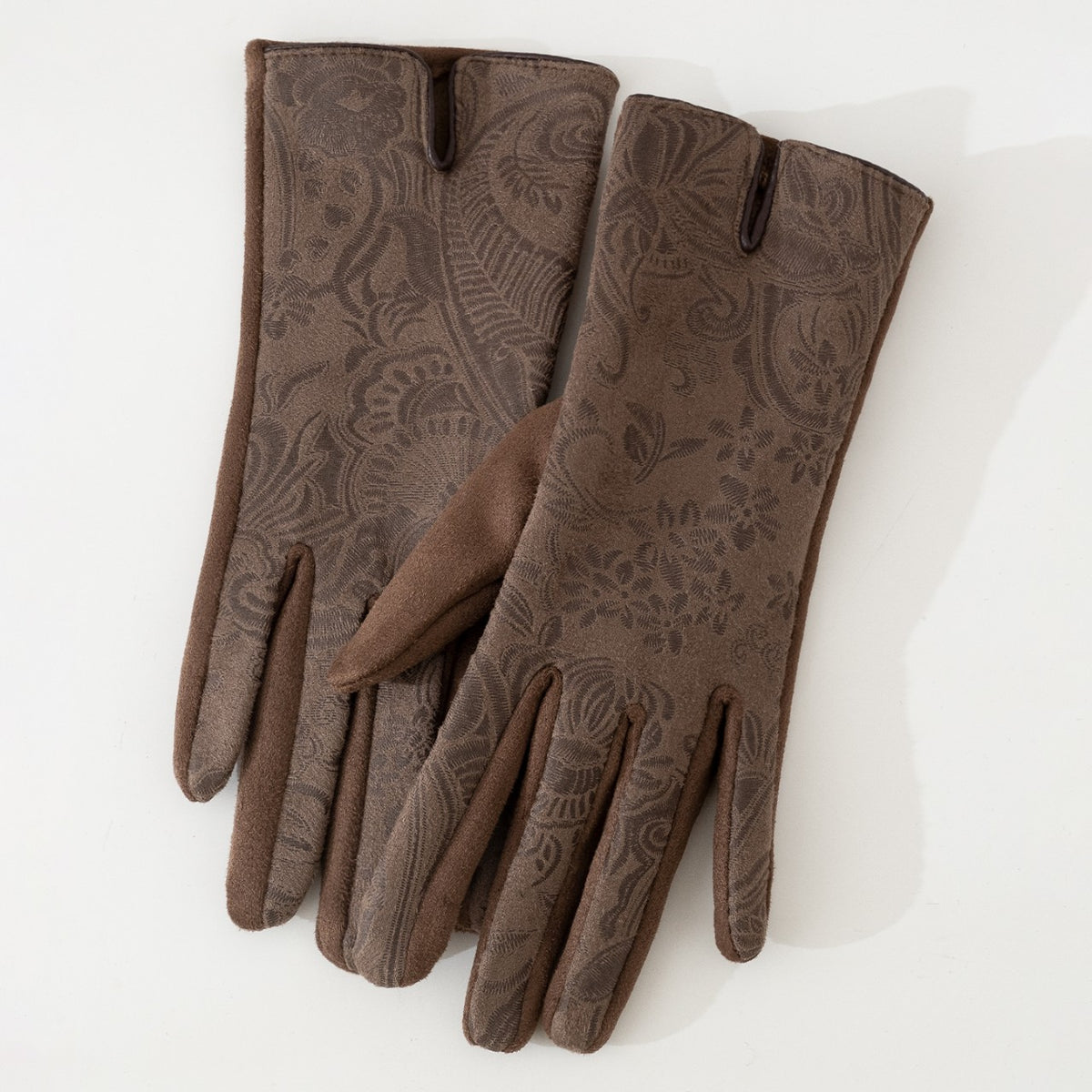 Vintage Floral Print Faux Suede - DippedShop Wholesale - #9155