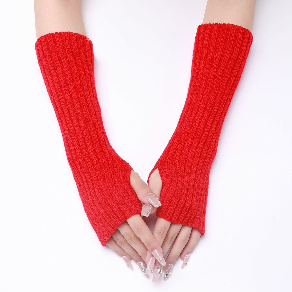 Long Fingerless Arm Warmers - DippedShop Wholesale - #8099