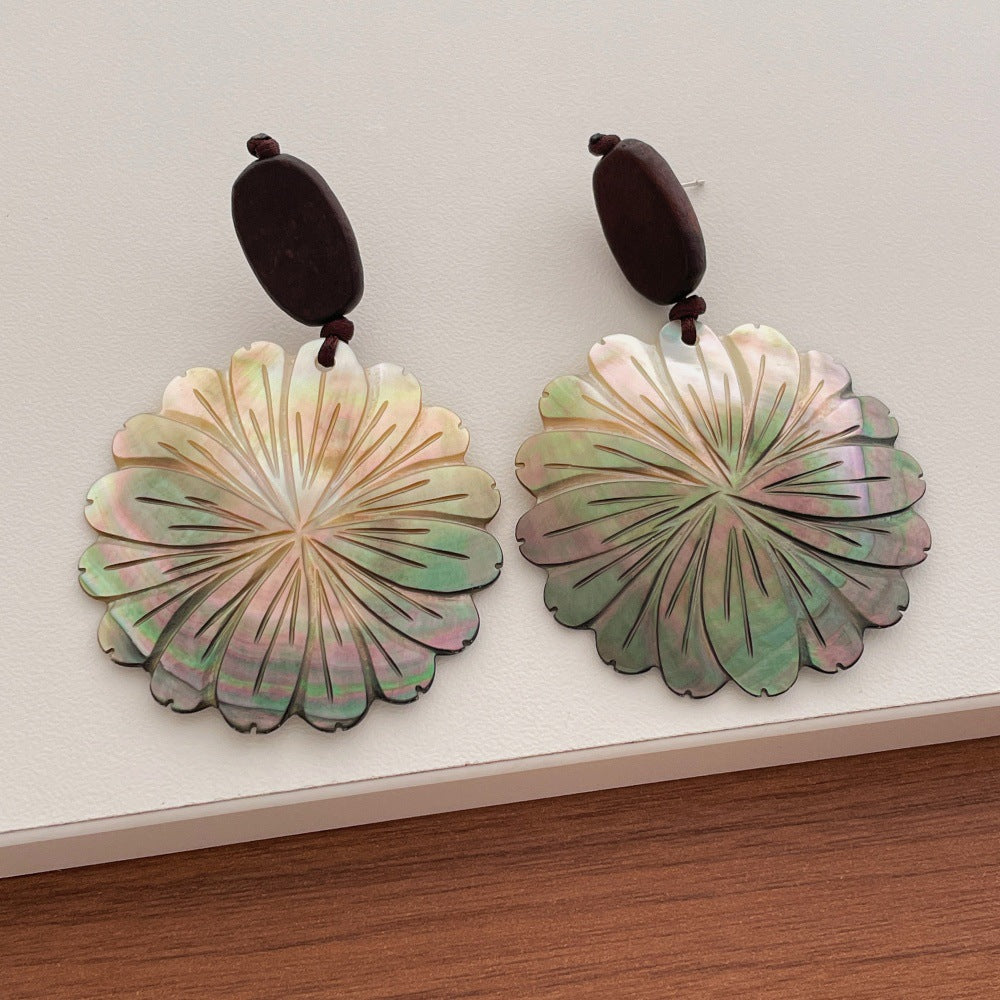 Vintage Hollow Out Leaf Floral Dangle Earrings 6W6JER603
