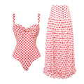 Heart Print Swimwear Set - DippedShop Wholesale - #1475