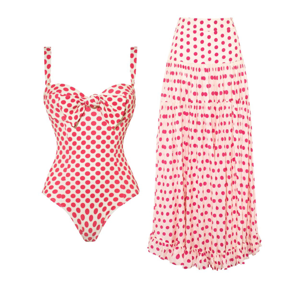 Heart Print Swimwear Set - DippedShop Wholesale - #1475