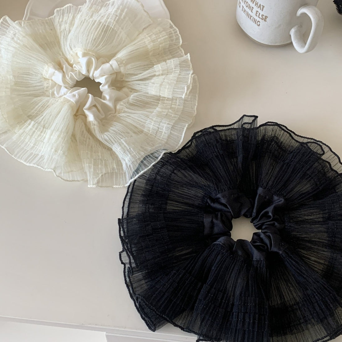 Mesh Elastic Hair Scrunchie - DippedShop Wholesale - #1251