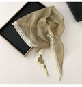 Elegant Lace Trim Breatheable Triangle Head Scarf MK2BW6W6NSI14