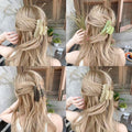 Minimalist Solid Color Plaid Acetate Hair Claw 8AS6HCP323T