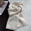 Classic Solid Color Plaid Knit Warm Scarf 6W6NSC79