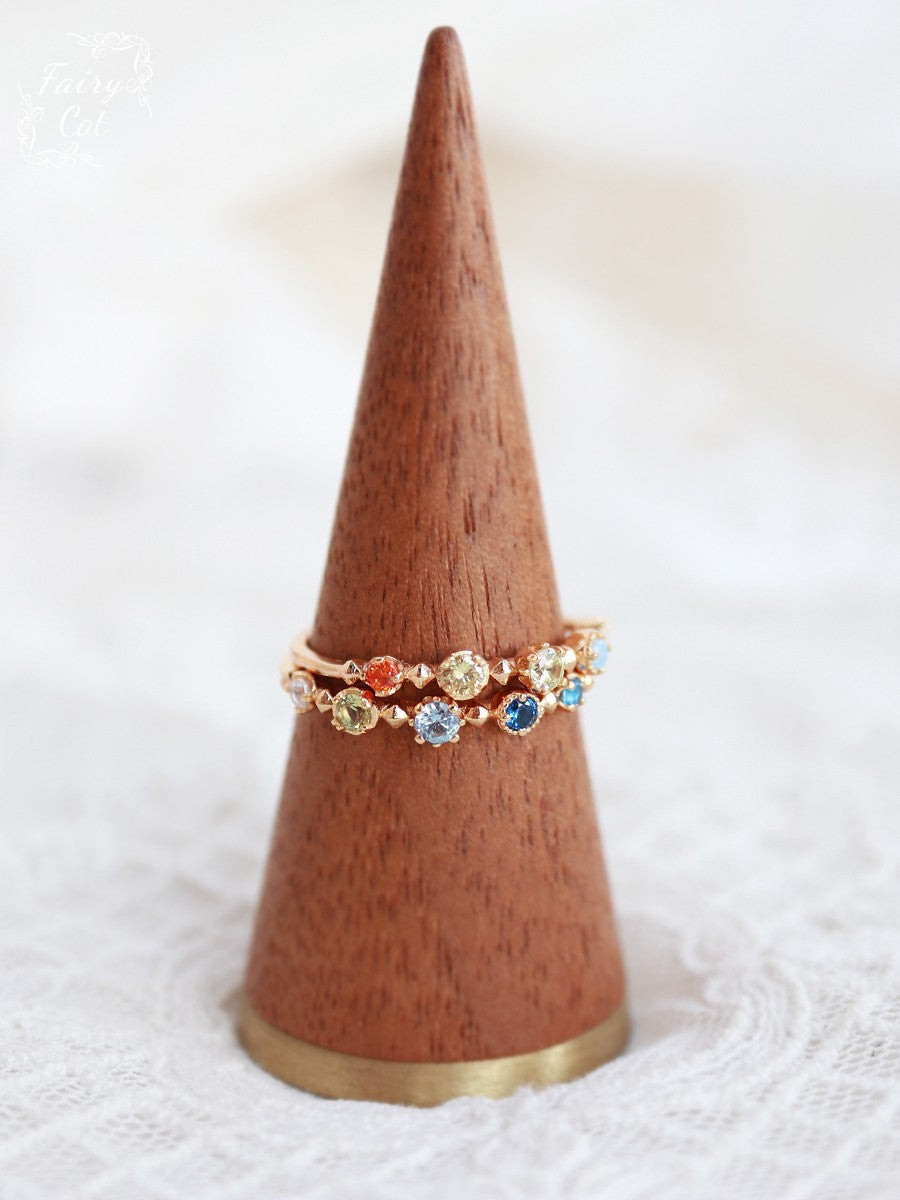 Trendy Gold Plated Colorful Zi - DippedShop Wholesale - #9811