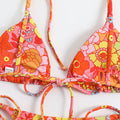 Leopard Print String Swimsuit - DippedShop Wholesale - #7603