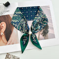 Vintage Floral Print Pearl Solf Silk Scarf MK2BLW6W6NSI64
