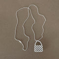 Simple Flower Heart Pendant Chain Necklace 6W6JNC439