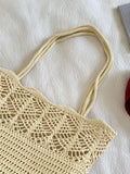 Simple Hollow Out Knit Beach Shoulder Bag 8BW6BBG430T