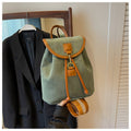 Solid Color Large Capacity Flap Backpack 6S10BBG1436