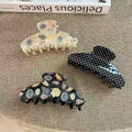 Cute Polka Dot Shell Print Large Hair Claw MK2PPM6W6HCP351