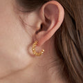 Vintage Gold Ingot C-shape Earring 6W6JER581