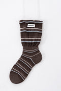 Fall Color Contrast Striped Slouch Crew Socks 6W8FSO521