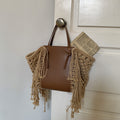 Vintage Hollow Tassel Large Capacity Tote Bag 8BW6BBG423T