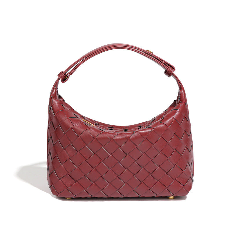 Minimalist Solid Color Woven Mini Handbag 6W10BBG2420