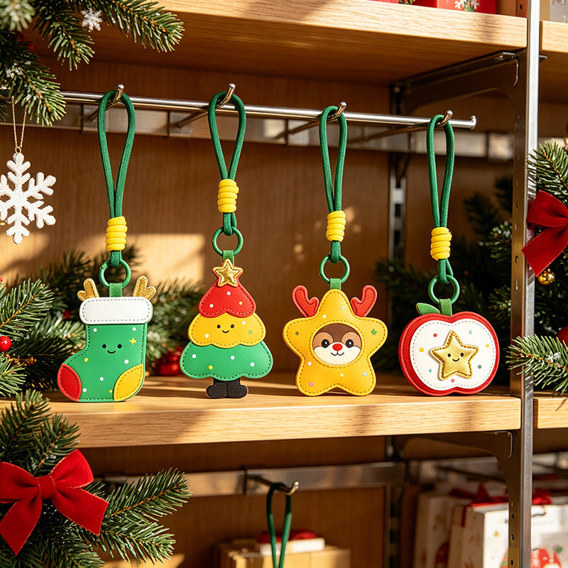 Cute Christmas Tree Reindeer Keychain Bag Charm 6W10BBC828