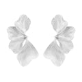Vintage Textured Gold Leaf Statement Stud Earrings 6W6JER607