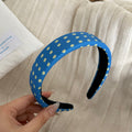 Retro Polka Dots Print Wide Headband MK2PIM6W6HBD74