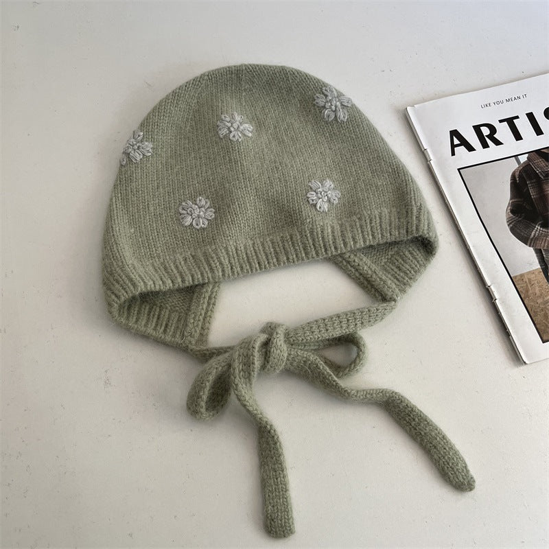 Embroidered Knit Beanie Hat - DippedShop Wholesale - #7619