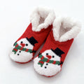 Cute Christmas Sherpa Lined Slipper Socks 6W8FSO901