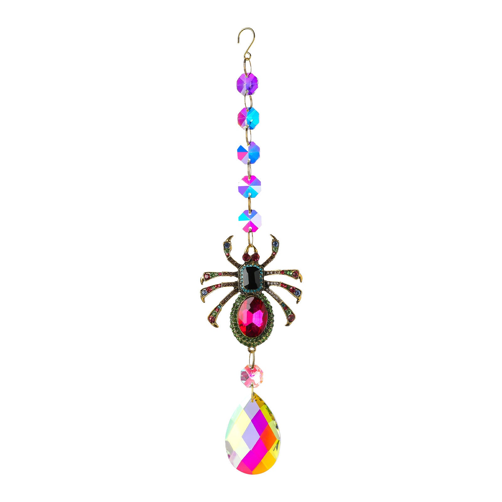 Halloween Jeweled Spider Crystal Suncatcher 6H7HLS140