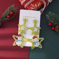 Cute Cartoon Print Christmas Tree Dangle Earrings 6W6JER679