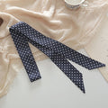 Fashion Polka Dots Narrow Soft Silk Scarf MK2BLW6W6NSI63