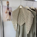 Crochet Knit Triangle Scarf - DippedShop Wholesale - #3459