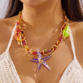 Chunky Starfish Shell Gold Plated Waist Chain 8ZA6JBC102T