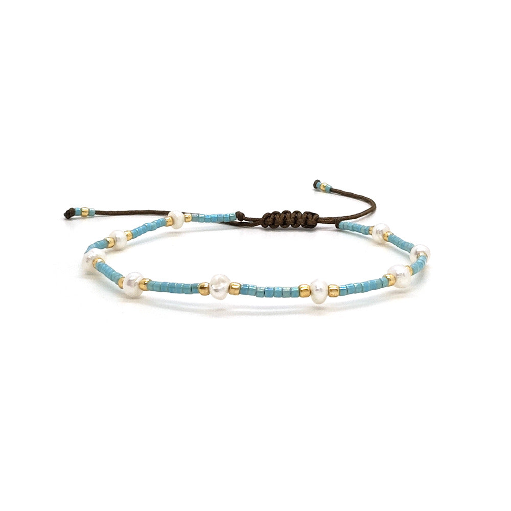 Retro Natural Stones Pearl Adjustable Bracelets 6W6JBR477
