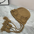 Floral Ear Flaps Knit Beanie - DippedShop Wholesale - #3683