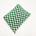 Large Plaid Knit Makeup Bag - DippedShop Wholesale - #5651