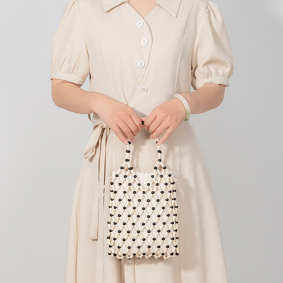 Hallow Wooden Bead Handbags DPFB0709