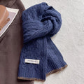 Winter Cable Knit Solid Color Knit Warm Scarf 6W6NSC68