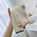 Color Block Jacquard Rib Socks - DippedShop Wholesale - #0179