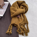 Cashmere-Feel Tassel Scarf - DippedShop Wholesale - #6195