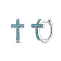 Stylish Cross Rhinestones Hoop Earrings 6W6JER580