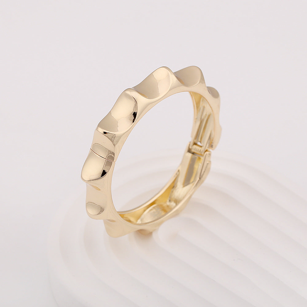 Trendy Wide Enamel Bangle - DippedShop Wholesale - #1235