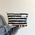 Minimalist Color Block Striped Portable Cosmetic Bag 6C5CO282