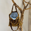 Embroidered Velvet Tambourine Shoulder Bag - DippedShop Wholesale - #3171