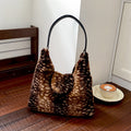 Minimalist Solid Color Large Capacity Plush Shoulder Bag 6W10BBG1927